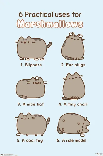 Vista 12 de Trends International Pusheen - Póster de pared de malvavisco, 14.725 x 22.375 pulgadas, versión enmarcada de madera de granero