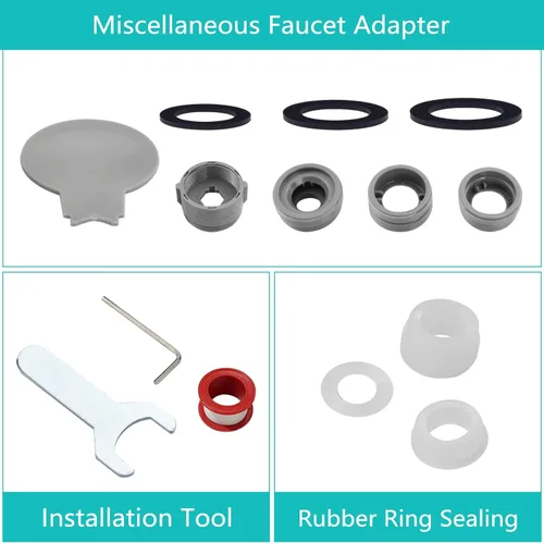 Vista 7 de Extensor de grifo giratorio de 1080°, extensión de aireador de grifo de agua para fregadero en latón, extensor de grifo de baño de brazo robótico