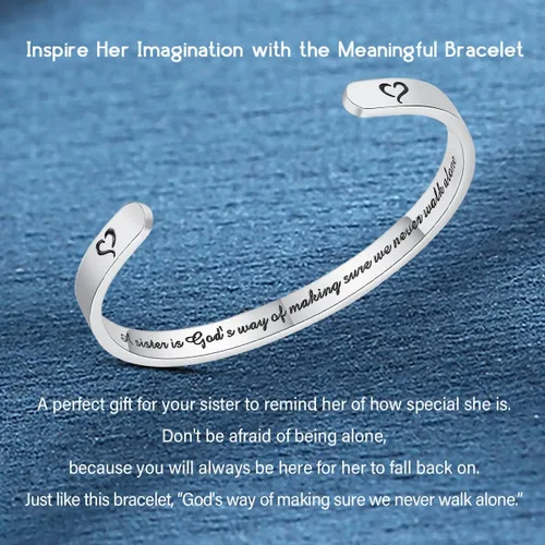 Vista 2 de SAM & LORI - Pulseras ajustables personalizables para adolescentes y mujeres, joyas inspiradoras en varios diseños para hija, hermana, mamá, amigas
