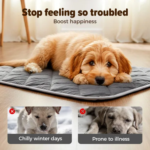 Vista 3 de Almohadilla autocalentable para perros y gatos, tapete de cama autocalentable mejorado 2026 para gatos, almohadilla térmica de reflexión