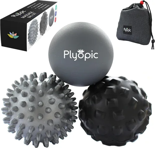 Plyopic. Juego de bolas de masaje – para masaje muscular de tejido profundo, liberación miofascial, puntos de activación, movilidad, fascitis