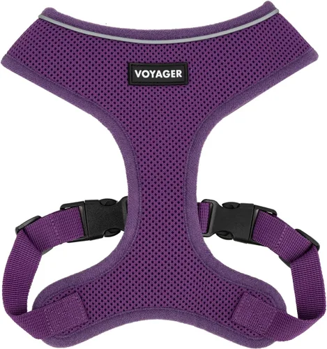 Vista 14 de Voyager Aerolite - Arnés de malla antitirones para perros, costuras reflectantes, ligeros, suaves y transpirables y correas ajustables para caminar