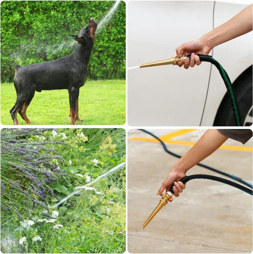 Vista 6 de Watflow 50FT Garden Hose with Nozzle– High Pressure Nozzle and Flexible Water Hose, All-Weather, Non-Shrinking, Ultra-Lightweight with 3/4" Solid