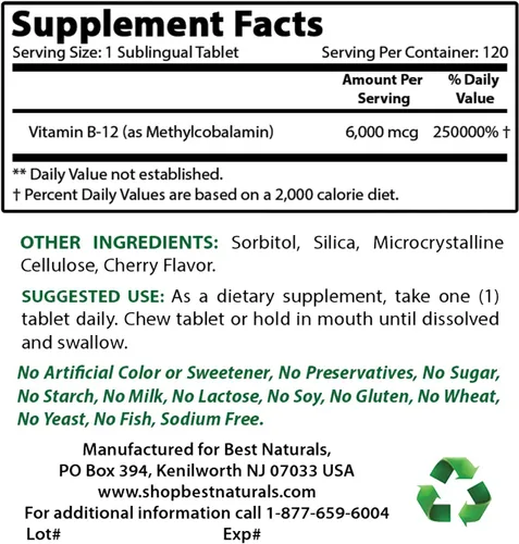 Vista 2 de Hierro 65 mg y vitamina B12 6000 mcg