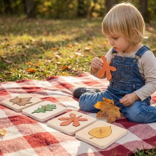 Vista 4 de Kisangel Montessori - Juego de 4 piezas de rompecabezas cognitivo educativo cognitivo para niños pequeños, aprendizaje preescolar, exploración