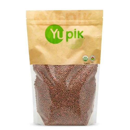 Yupik Lentejas marrones orgánicas, 2.2 libras (35.2 onzas), sin OMG, veganas, sin gluten, kosher, crudas, sin sal, altas en fibra y proteínas,