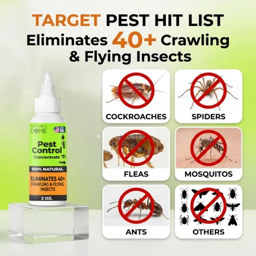 Vista 9 de Nature's Dome Spray para insectos para interiores, paquete de 2 – Concentrado natural para el control de plagas para mascotas y niños con aceites