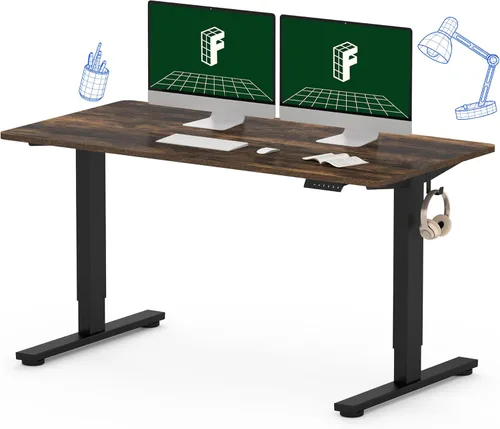 Vista 14 de FLEXISPOT Escritorio Eléctrico de Pie de Una Pieza, 40 x 24 Pulgadas Escritorio Ajustable con Superficie Sin Costuras, Controlador de Memoria