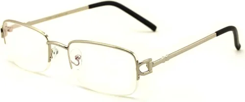Vista 3 de V.W.E. - Gafas de lectura rectangulares de metal con borde medio, aspecto sofisticado