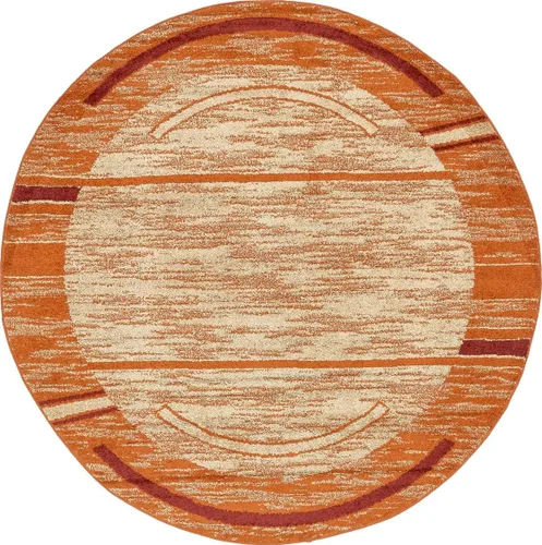 Vista 14 de Unique Loom Autumn Collection - Tapete abstracto, informal, moderno y contemporáneo (borde marrón y beige, 2 x 3 pies, rectangular)