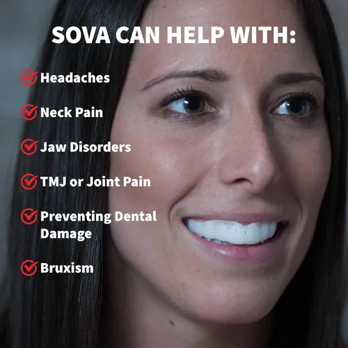 Vista 3 de SOVA Max Night Guard - 0.094 in de grosor - Ajuste moldeado a medida - Protege contra rechinar y apretar dientes nocturnos - Sin olor y sabor