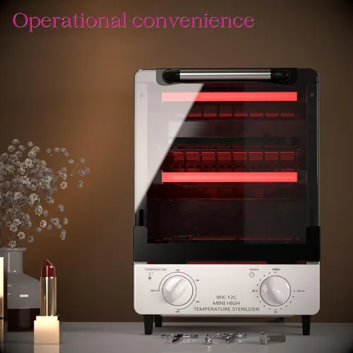Vista 5 de Esterilizador para herramientas de uñas, caja de limpieza seca multifuncional de alta temperatura de 12L de acero inoxidable con control