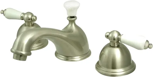 Vista 7 de Kingston Brass KS3967PL Grifo de baño extendido de 8 pulgadas, latón cepillado