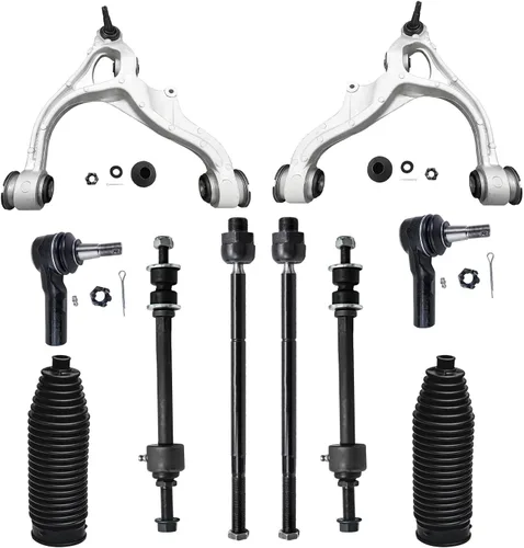 Vista 121 de Detroit Axle - Kit de suspensión frontal de 10 piezas para Chevy GMC Silverado Sierra Yukon XL Suburban 1500 Avalanche Tahoe Escalade ESV EXT