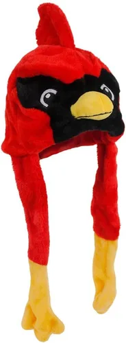 Hat-A-Mals - Gorro de peluche suave con diseño de pájaro rojo