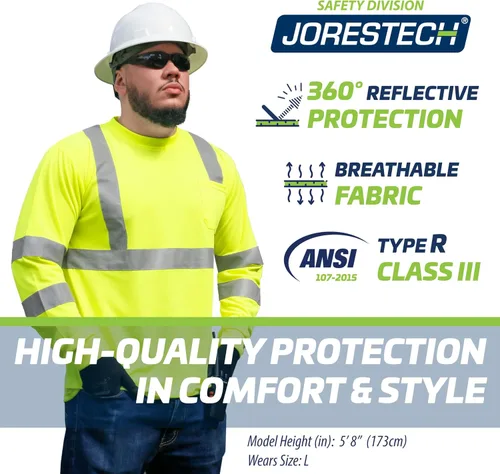 Vista 5 de JORESTECH playera de seguridad manga larga