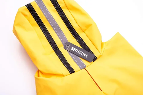 Vista 4 de Fashion Pet días lluviosos Slicker Amarillo Raincoat, XS, Amarillo