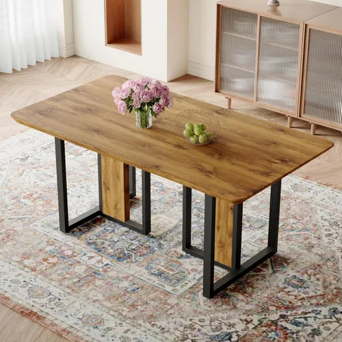Vista 59 de Juego de mesa de comedor MEMUY de 160 cm para 4 personas, juego de mesa de comedor blanco para 4, juego de mesa y sillas de comedor de mármol