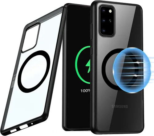 Vista 23 de Funda magnética para Samsung Galaxy Note 10 (6.3 pulgadas) [compatible con Magsafe] parachoques de TPU suave + parte trasera transparente