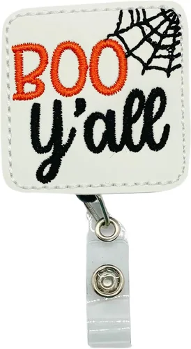Boo Yall Glow in The Dark Retractable Badge Reel