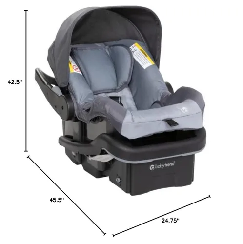Vista 2 de Baby Trend Tango™ 3 Sistema de viaje de cochecito todo terreno con asiento de automóvil infantil EZ-Lift™ Plus, Gris Ultra