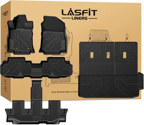 Vista 46 de LASFIT Alfombrillas de carga y respaldo de automóvil, aptas para todo tipo de clima, elastómero termoplástico de ajuste personalizado, fácil
