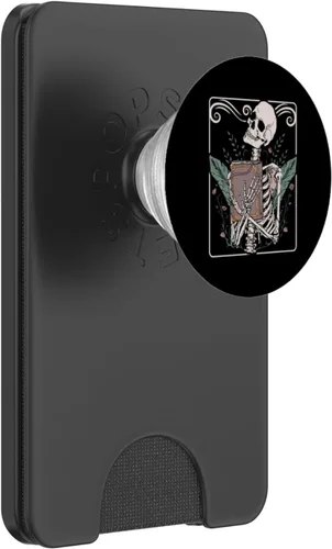 Vista 7 de Carta del tarot esqueleto nu gótico oculto, brujería, bruja, satanismo, PopSockets estándar PopGrip
