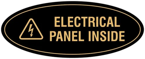Vista 21 de Signs ByLITA Panel eléctrico ovalado dentro de la muestra (Negro) - Pequeño