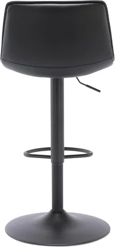Vista 8 de Brage Living Taburete de bar ajustable, moderno taburete de bar giratorio de piel sintética con respaldo, silla de bar curvada sin brazos