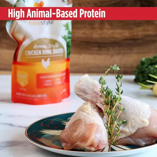Vista 10 de Nulo Caldo de Huesos Freestyle, Complemento Alimentario Premium para Gatos y Perros, con Colágeno y Sulfato de Condroitina para Ayudar a Aumentar