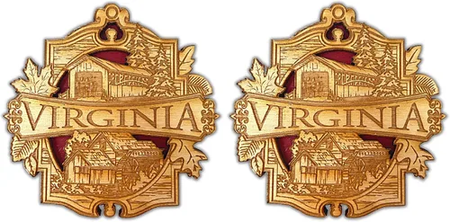 Vista 8 de Imanes de recuerdo, imán de Virginia, madera tallada, para nevera, pizarra blanca, fabricado en los EE. UU., 3 pulgadas