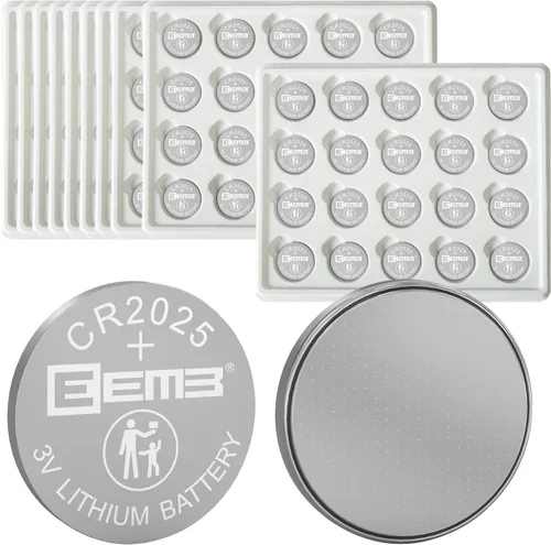 EEMB Paquete de 200 baterías CR2025 de 3 V con botón de batería de litio para llaves FOB, calculadoras, contadores de monedas, relojes, monitores de