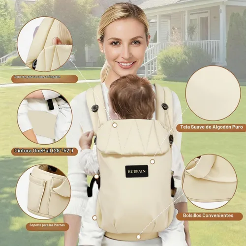 Vista 3 de Portabebés (7 a 44 libras), portabebés suave y transpirable con soporte ajustable, diseño ergonómico para posicionamiento de cadera, cómodo soporte