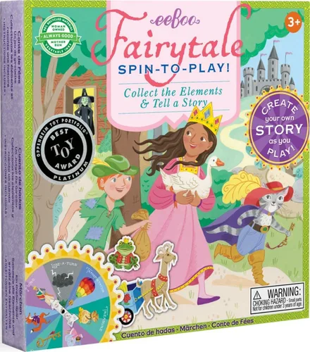 Vista 13 de eeBoo Kitten's Time for Tea Spinner Game, Story Building, 2-4 jugadores
