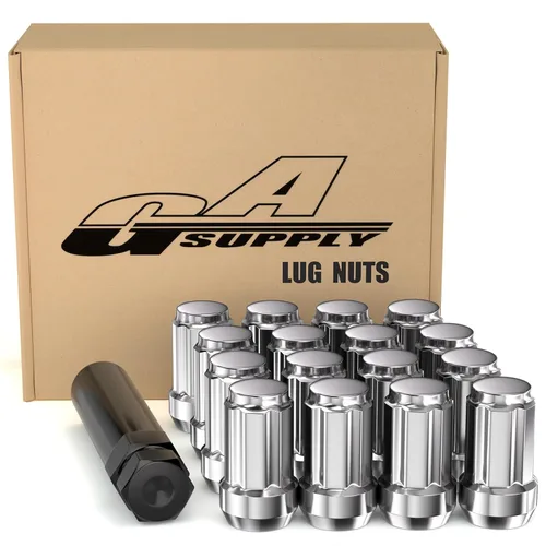 Vista 11 de Gasupply Tuercas cónicas estriadas tipo tuner de 1/2-20 para rueda, base cónica de 60°, de extremo cerrado, 2 pulgadas (50 mm) de alto + 1 copa