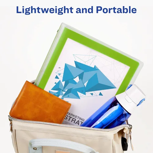 Vista 4 de Avery Flexi-View - Carpeta de 3 anillas, anillos redondos de 1 pulgada, 1 carpeta verde Chartreuse (17608)