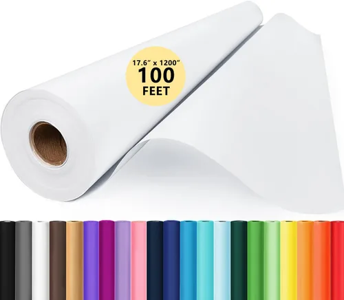 Vista 30 de Papel de regalo negro de 15 x 390 pulgadas, rollo de papel kraft para tablón de anuncios, papel de arte, caballete de póster, rollo de papel