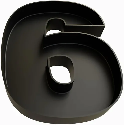 Vista 55 de Bandejas de servir de plástico duro reutilizables y rellenables con letras y números para decoración de fiesta (S, Negro)