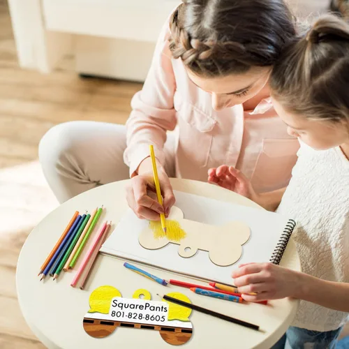 Vista 34 de Adornos de Letras de Madera PAPÁ para Pintar de 7 Pulgadas, Tamaño Grande, Recorte de Papi de Madera para el Día del Padre, DIY en Blanco, Madera