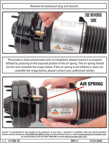 Vista 5 de Arnott - Puntal de aire delantero-15-18 Porsche Macan (95B) (AS-3351)