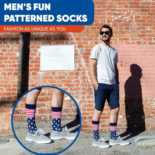 Vista 2 de NKPT Fun Socks for Men Mens Funny Socks Novelty Socks Funky Socks Men Crazy Socks for Men Single Packs