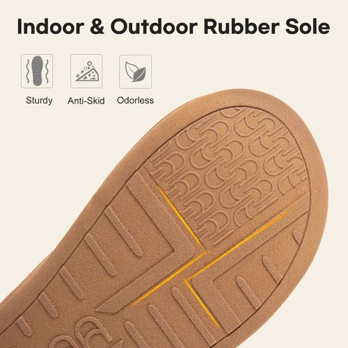 Vista 4 de LongBay Pantuflas de punto de chenilla cálidas para mujer, de espuma viscoelástica, cómodas, de gamuza, esponjosas, de espuma viscoelástica, botas