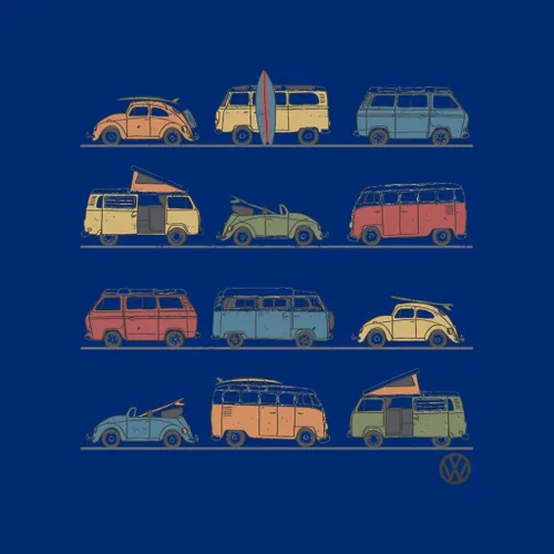 Vista 2 de Volkswagen Vans and Beetles - Camiseta para mujer