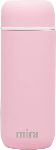 Vista 11 de MIRA Botella de agua de acero inoxidable aislada al vacío de 7 oz, delgada, para bebidas frías y calientes - Botella de agua de acero inoxidable a