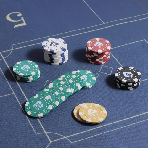 Vista 6 de Fichas de póquer de 11.5 gramos, juego de 200 fichas de póquer para Texas Hold'em, fichas de blackjack, kit de juegos de póquer de casino, juego
