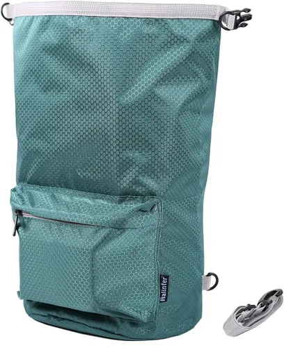 Vista 8 de halinfer Contenedor de viaje de comida para perros, bolsa de viaje de comida para perros, 42 tazas 10L con bolsillo frontal de almacenamiento