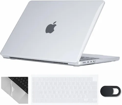 Vista 14 de Se7enline Funda rígida compatible con MacBook Pro de 16 pulgadas 2021/2022/2023/2024 para A2485 A2780 A2991 A3403 M4 M3 M2 M1 y teclado y protector
