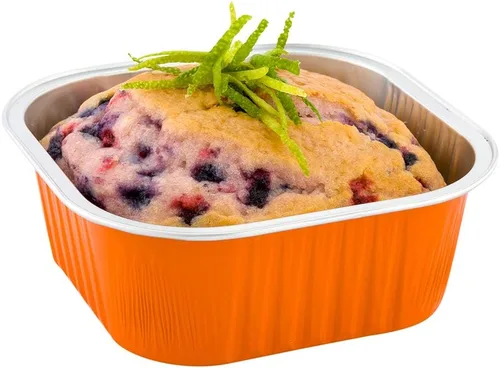 Vista 9 de Restaurantware Ramekins desechables de 10 onzas, 100 vasos desechables cuadrados de crema brulee, aptos para horno, para magdalenas y magdalenas