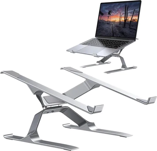 Vista 7 de Soporte ajustable para computadora portátil, elevador portátil para laptop, soporte ergonómico para MacBook Pro Air, Dell XPS, HP, Lenovo