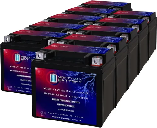 Mighty Max Battery YTX5L-BS - Batería de repuesto de 12 V y 4 Ah compatible con KTM 530 XCR-W 08-10 Pack